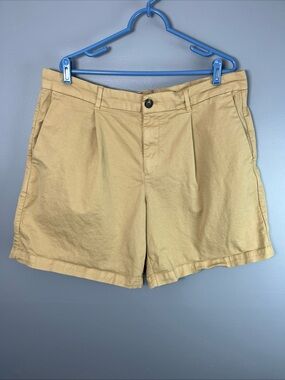Everlane Tan Cotton Blend Bermuda Shorts
